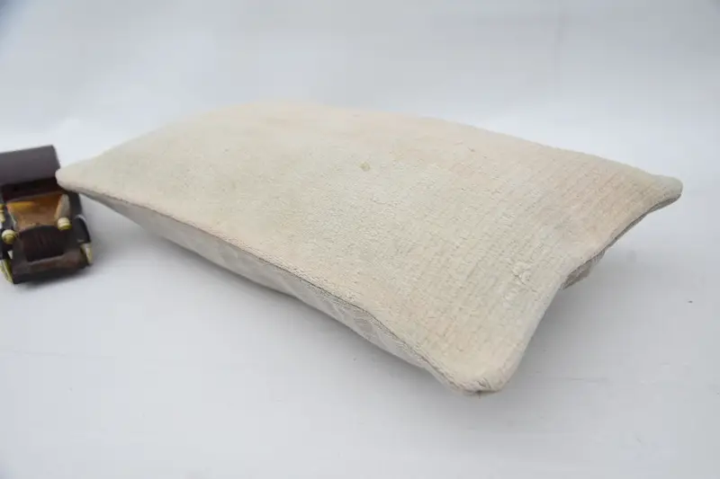 Antique Pillows, Ikat Cushion Case, Pillow Sham, Pillow for Couch, 12x20 Beige Cushion Case, Vintage Pillow Case, Kilim Cushion Sham - 6