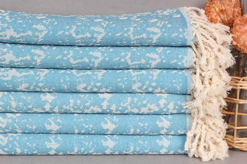 Yoga Towel, Gift For Bride, Bridesmaid Gift Towel, Bachelorette Gifts, Holiday Towel, 70x40 Cotton Carretta Patterned Towel, Monogram Turkish Towel - 3