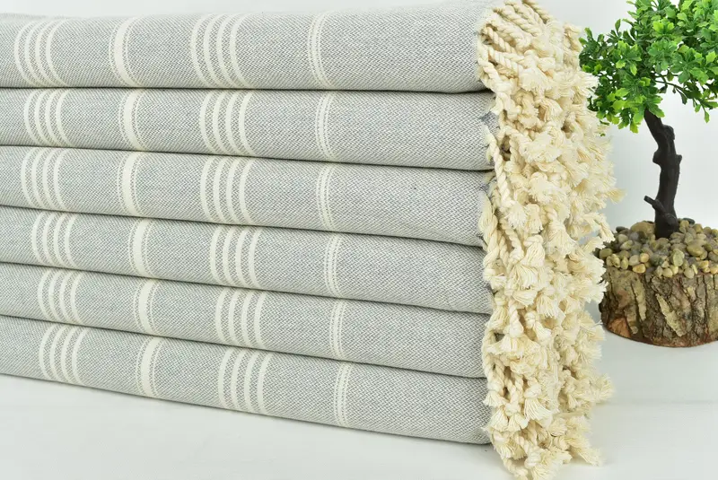 Housewarming Gift, Turkish Towel Bulk, Turkish bath towel, Turkish beach towel, Bride Gift, 68x40 Cotton Striped Towel, Beach Towel Bulk - 3
