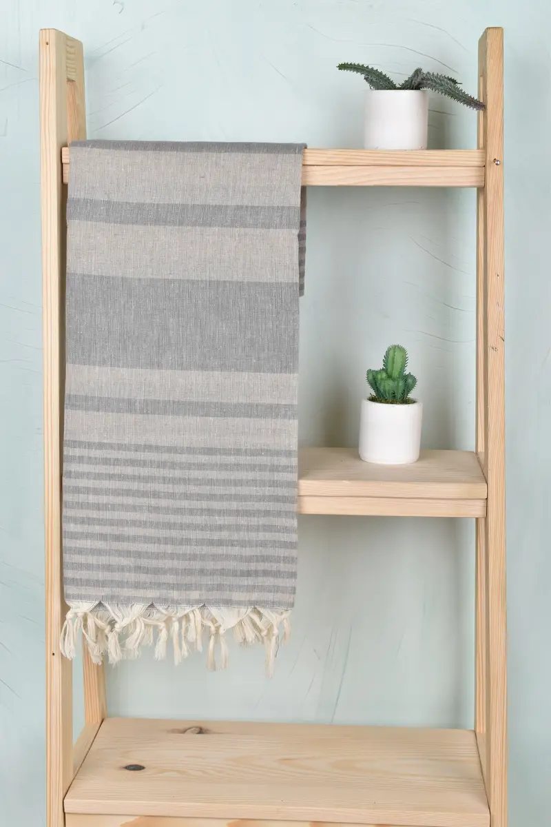 Sand-resistant towel, 70x40 Cotton Striped Towel, Summer Gift, Bridesmaid Gift, Organic cotton peshtemal for spa and beach, Bridal Shower Favor - 8