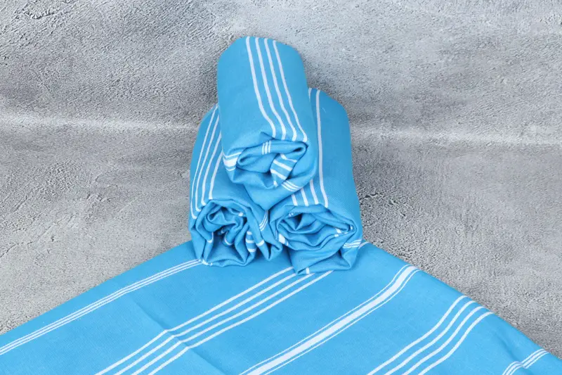 Fouta towel, 70x40 Cotton Striped Towel, Summer Gift Ideas, Wedding Gift, Gift Towel, Cotton towel, Beach Wedding Favor, Wedding Hand Made Gift - 7
