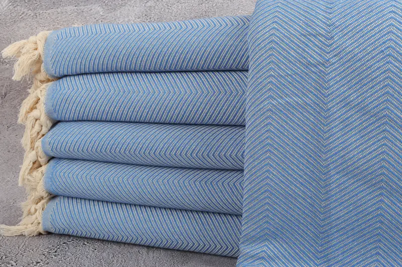 Woven Throw Blanket, Customized Throw Blankets, 84x68 Cotton Zig zag Towel, Family Gift Basket, Personalized Blanket, Custom Blanket, Shower Curtain - 1