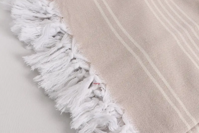 Turkish Tablecloth, Boho Throw Blankets, Wedding Day Gift For Bride, Personalized Blanket, 96x70 Cotton Striped Towel, Woven Throw Blanket - 7