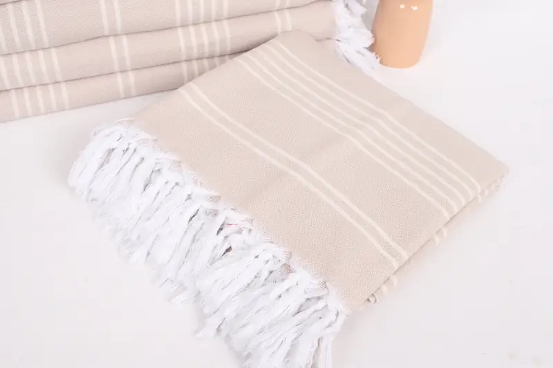 Turkish Tablecloth, Boho Throw Blankets, Wedding Day Gift For Bride, Personalized Blanket, 96x70 Cotton Striped Towel, Woven Throw Blanket - 5