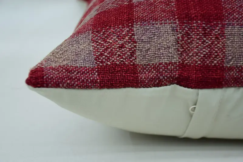 Turkish Kilim Pillow, Pillow for Couch, Cushion Case, 16x24 Red Pillow Case, Anatolian Cushion Case, Meditation Pillow Case, Handmade Kilim Cushion - 5