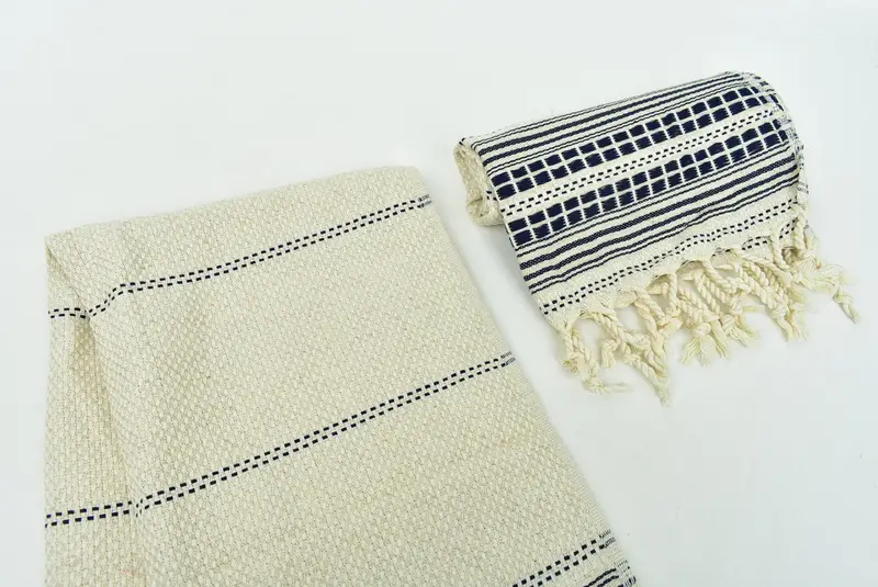 Eve Taşıma Hediyesi, 40x20 Keten Çizgili Havlu, Monogramlı El Havlusu, Yaz Hediyesi, Spa Havlu, Nedime Hediyeleri, Banyo Havlusu, Özel El Havlusu - 7