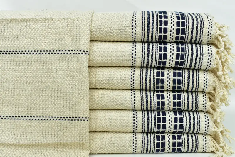 Eve Taşıma Hediyesi, 40x20 Keten Çizgili Havlu, Monogramlı El Havlusu, Yaz Hediyesi, Spa Havlu, Nedime Hediyeleri, Banyo Havlusu, Özel El Havlusu - 1