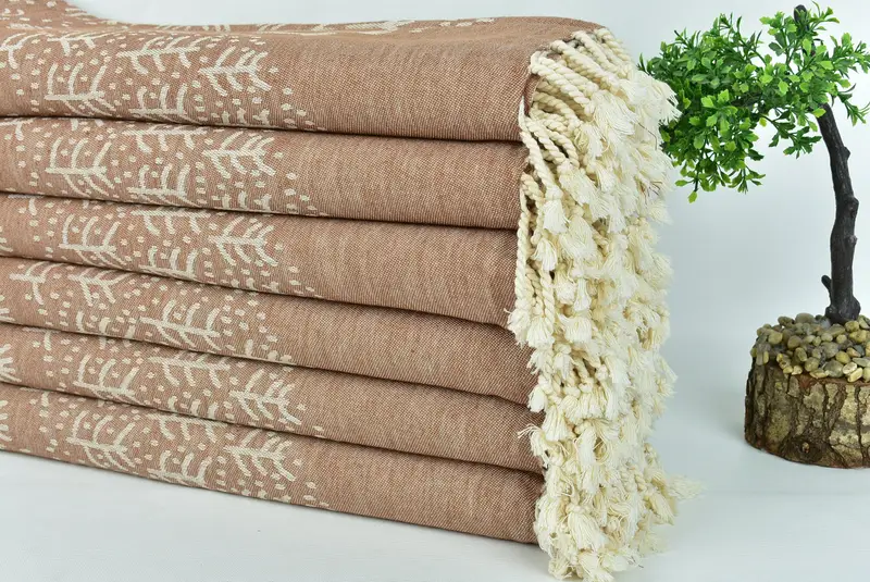 Bachelor Gifts, 68x40 Cotton Mountain Design Towel, Handmade Turkish hammam towel, Organic Turkish towel, Christmas Gift, Wedding Gifts Towel - 5