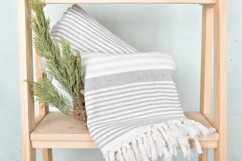 Organic Turkish towel, Bachelor Bachelorette Party Favors, Bridesmaid Gift, Gym Towel, 68x40 Cotton Striped Terry Towel, Mother Of The Groom Gift - 4