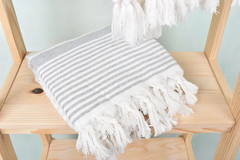 Organic Turkish towel, Bachelor Bachelorette Party Favors, Bridesmaid Gift, Gym Towel, 68x40 Cotton Striped Terry Towel, Mother Of The Groom Gift - 5