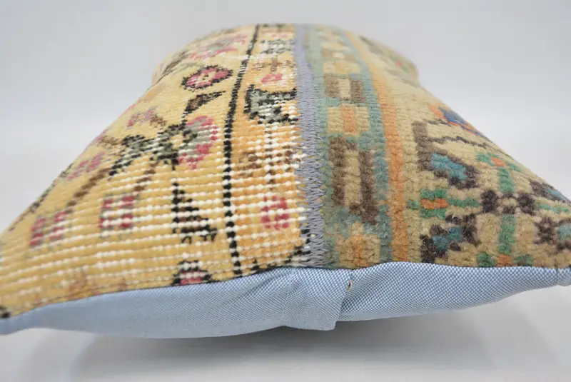 Pillow, Vintage Kilim Throw Pillow, Pet Pillow Case, 12x20 Beige Pillow Cover, Handmade Kilim Cushion, Kilim Pillow Cover, Customized Cushion Case - 5