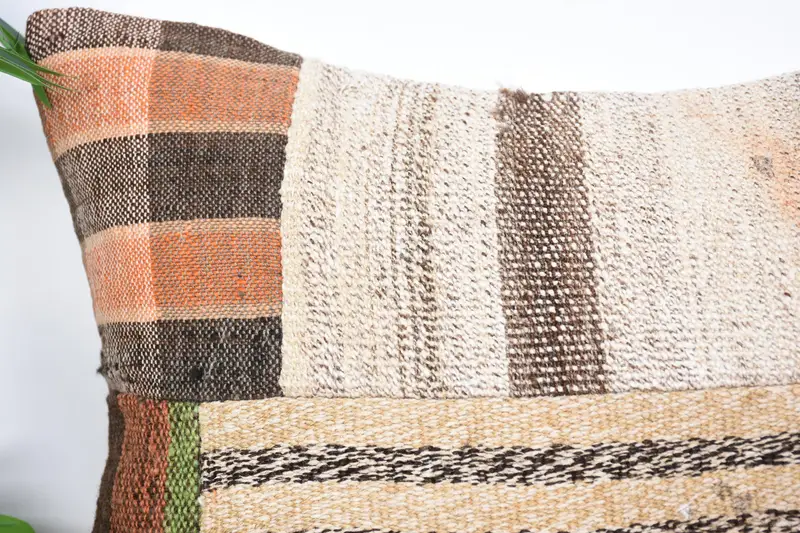 20x20 Beige Pillow, Living Room Throw Cushion Case, Gift Pillow, Sustainable Cushion Cover, Kilim Pillow, Pillow, Antique Pillows - 2