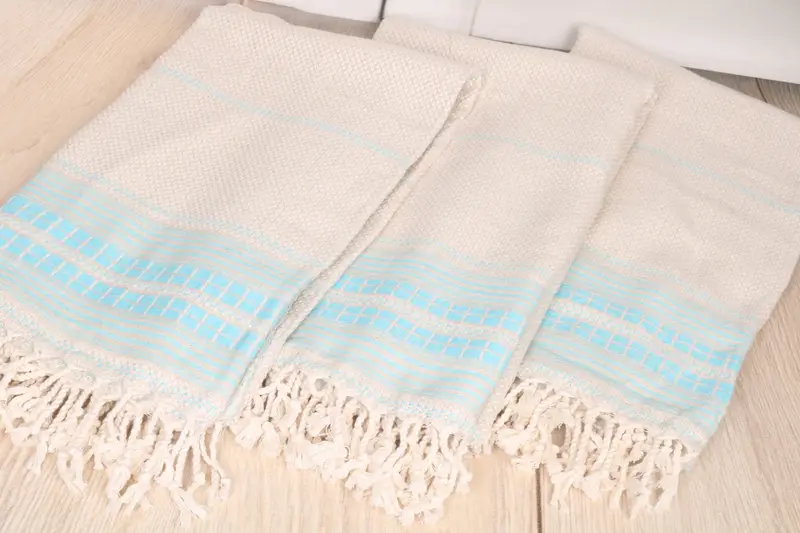 Handmade Gift, Scarf Towel, Custom Beach Towel, 68x40 Linen Striped Towel, Gift Boxes Towel, Quick-dry towel, Authentic Turkish hammam peshtemal - 6