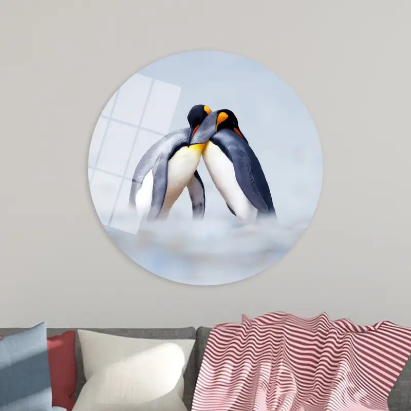 モダンでかわいいペンギンのキャンバスプリント: トレンディなペンギン愛好家へのギフト