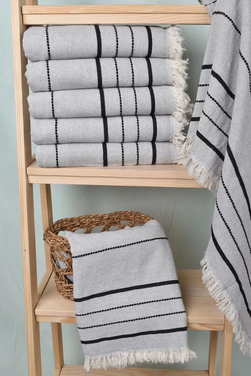 Handmade Turkish Towel, Bachelorette Gifts, 70x40 Cotton Striped Towel, Bachelorette Favor, Personalized Bridesmaid Gift, Personalized Beach Towel - 3