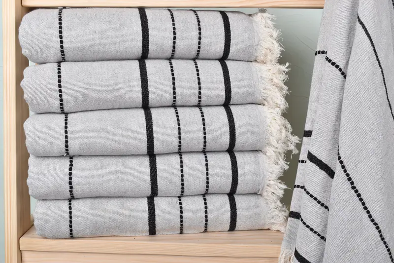 Handmade Turkish Towel, Bachelorette Gifts, 70x40 Cotton Striped Towel, Bachelorette Favor, Personalized Bridesmaid Gift, Personalized Beach Towel - 1