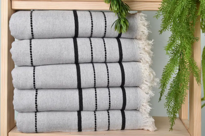 Handmade Turkish Towel, Bachelorette Gifts, 70x40 Cotton Striped Towel, Bachelorette Favor, Personalized Bridesmaid Gift, Personalized Beach Towel - 2