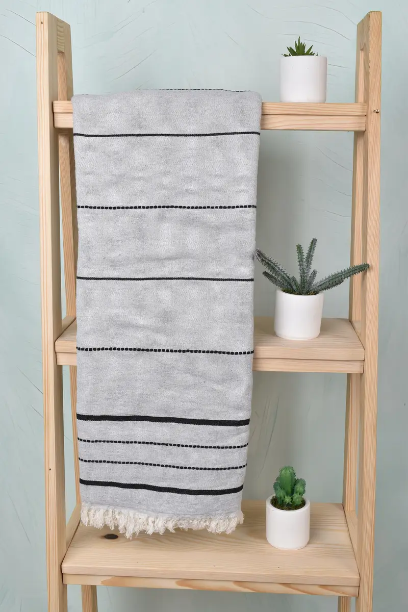 Handmade Turkish Towel, Bachelorette Gifts, 70x40 Cotton Striped Towel, Bachelorette Favor, Personalized Bridesmaid Gift, Personalized Beach Towel - 8