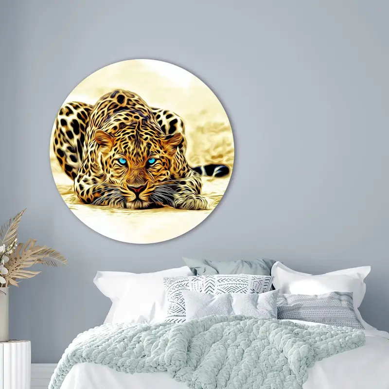 Elegant Leopard Print Glass: Trendy Tiger Design for Modern Lofts