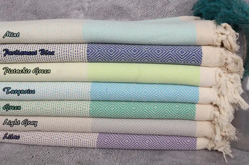 First Wedding Anniversary Gift, Tablecloth, Personalized Gift For Him, 104x80 Cotton Diamond Towel, Throw Blanket Couch, Housewarming Gift - 3