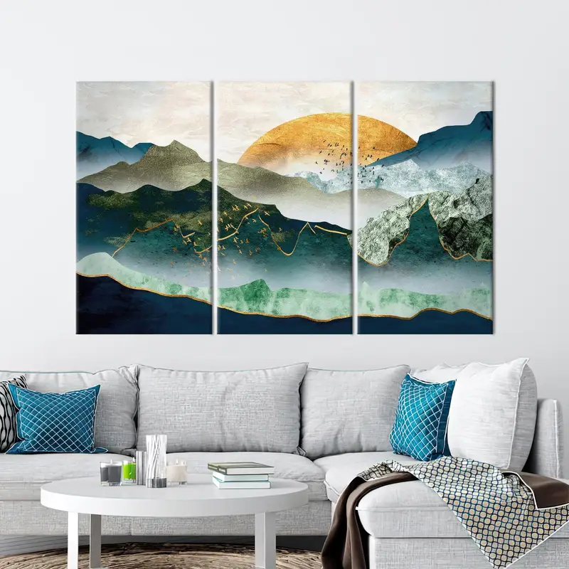 Abstract Mountain, Boho Canvas Art, minimales Kunstdekor, modern - 10