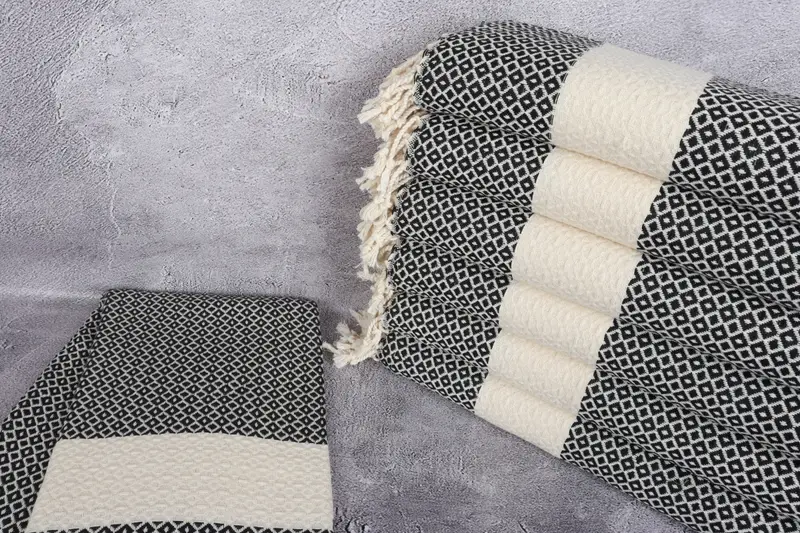 Quick-dry towel, Turkish Towel USA, Gift For Her, 70x40 Cotton Geometric Towel, Personalized Gift For Him, Spa Towel, Turkish Beach Towel Bulk - 2