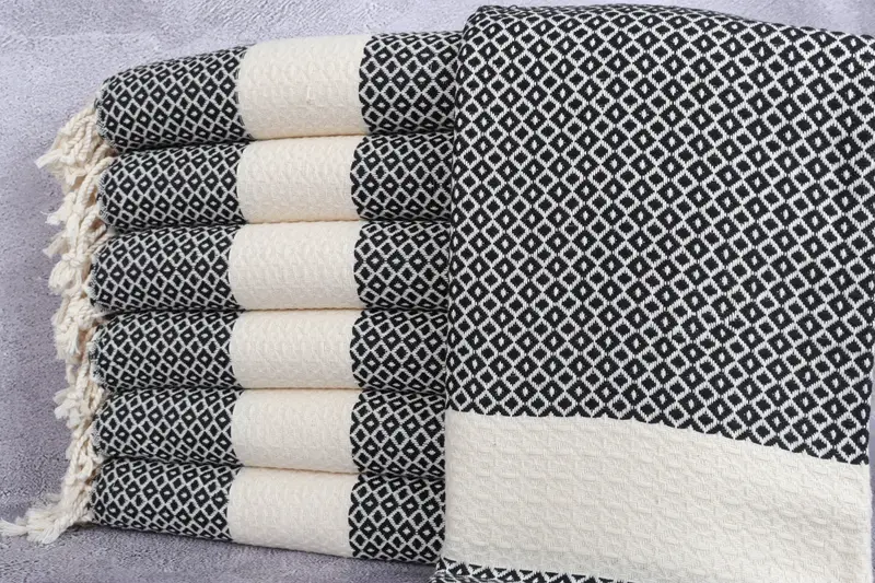 Quick-dry towel, Turkish Towel USA, Gift For Her, 70x40 Cotton Geometric Towel, Personalized Gift For Him, Spa Towel, Turkish Beach Towel Bulk - 1