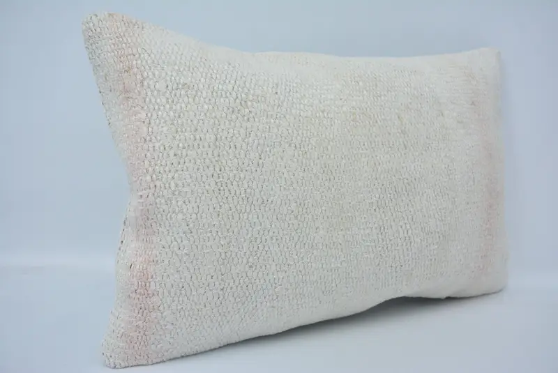 Pillow for Sofa, Sustainable Pillow Sham, Turkish Kilim Pillow, Cushion Cover, 16x24 White Pillow Case, Antique Pillows, Vintage Throw Cushion Cover - 3