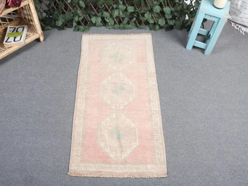 Rot-grüner Karoteppich, 1,8 x 3,6 Fuß, elegantes Dekor