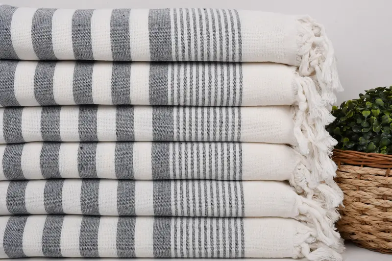 Organic Turkish towel, Bachelor Bachelorette Party Favors, 68x40 Cotton Striped Terry Towel, Holiday Towel, Bridal Shower Favor, Summer Gift - 2