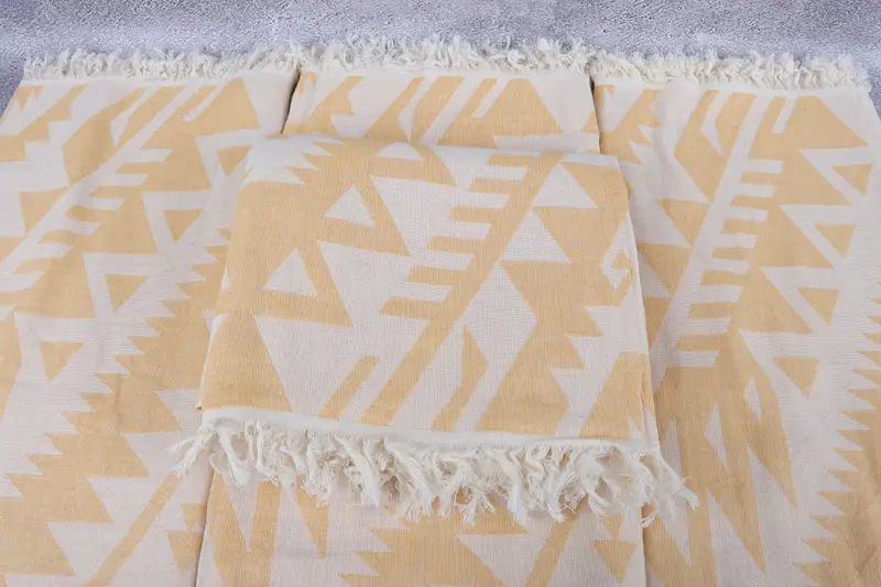 Anniversary Gift For Her, Beach Theme Wedding Gift, Embroidered Towel, Quick-dry towel, Personalized Gifts, 76x40 Cotton Geometric Towel - 5