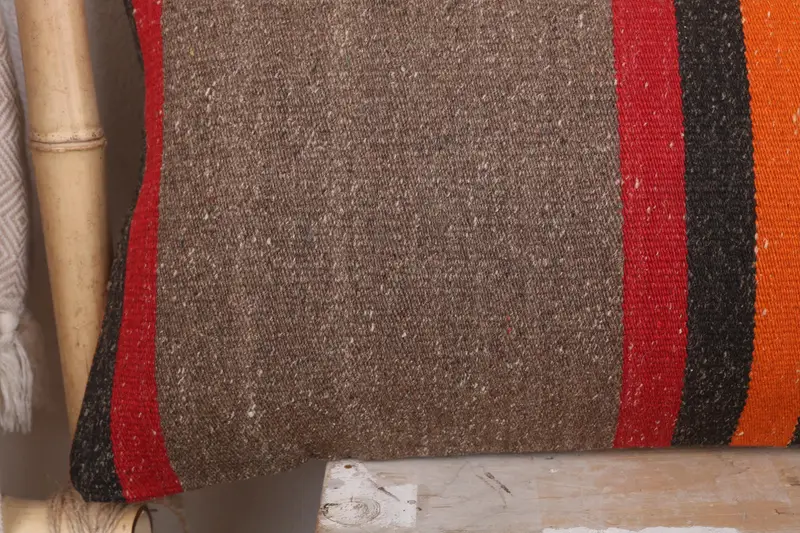 Vintage Kilim Pillow, Car Pillow Case, Pillow for Sofa, 12x43 Brown Cushion, Decorative Cushion, Wholesale Pillow Sham, Throw Kilim Pillow, Pillow - 3
