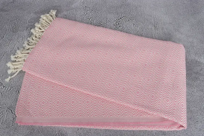 Towel With Name, Absorbent Turkish towel, Custom Beach Towels, Bride Gift, Personalized Gift, Quick-dry towel, 70x40 Cotton Zigzag Diamond Towel - 6