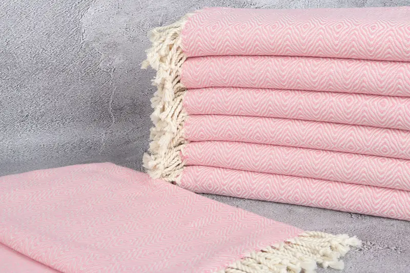 Towel With Name, Absorbent Turkish towel, Custom Beach Towels, Bride Gift, Personalized Gift, Quick-dry towel, 70x40 Cotton Zigzag Diamond Towel - 2