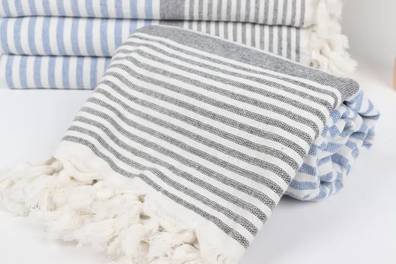 Lightweight towel, Custom Wedding Gift, 68x40 Cotton Striped Terry Towel, Bridal Gifts, Beach Towel Bulk, Bridal Shower Gift, Turkish Bath Towel USA - 4