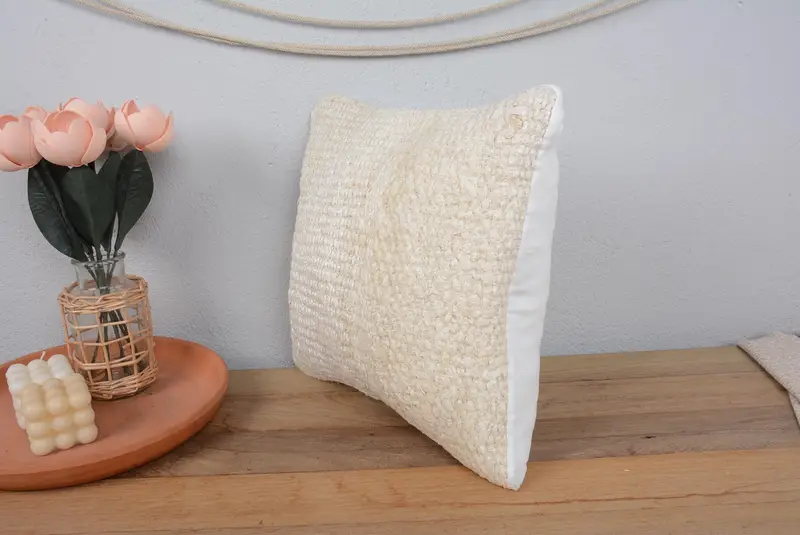 Armchair Pillow, Pillow for Couch, Kilim Pillow, Bright Pillow Case, Couch Pillow Cover, Pillow, 14x14 White Cushion Case, Home Decor Pillow - 4