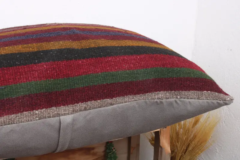 Cushion, Vintage Kilim Pillow, One Of A Kind Cushion Cover, 28x28 Red Cushion Cover, Boho Pillow, Antique Pillows, Square Throw Pillow Case - 6