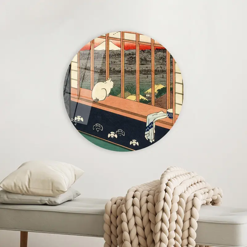 Elegante Asakusa Ricefields-Leinwand von Utagawa Hiroshige