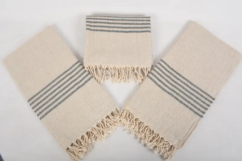 Home Decor Gifts, Organic Turkish towel, Handmade Gift, Turkish towel, Sand-resistant Turkish towel for travel, 68x36 Cotton Striped Towel - 8