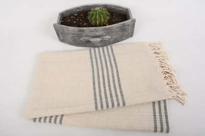 Home Decor Gifts, Organic Turkish towel, Handmade Gift, Turkish towel, Sand-resistant Turkish towel for travel, 68x36 Cotton Striped Towel - 6