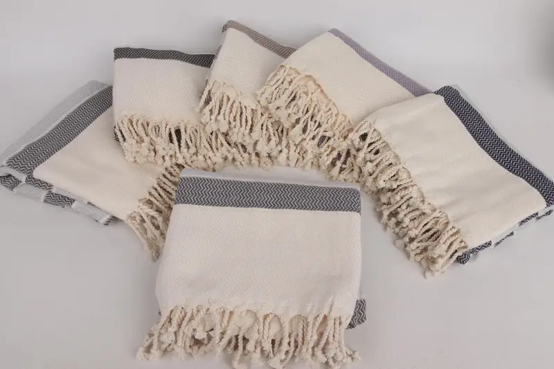 Holiday Towel, Turkish Towel Beach, Christmas Gift, Bachelorette Party Favors, Quick-dry peshtemal, 68x40 Cotton Herringbone Towel, Embroidery Towel - 7