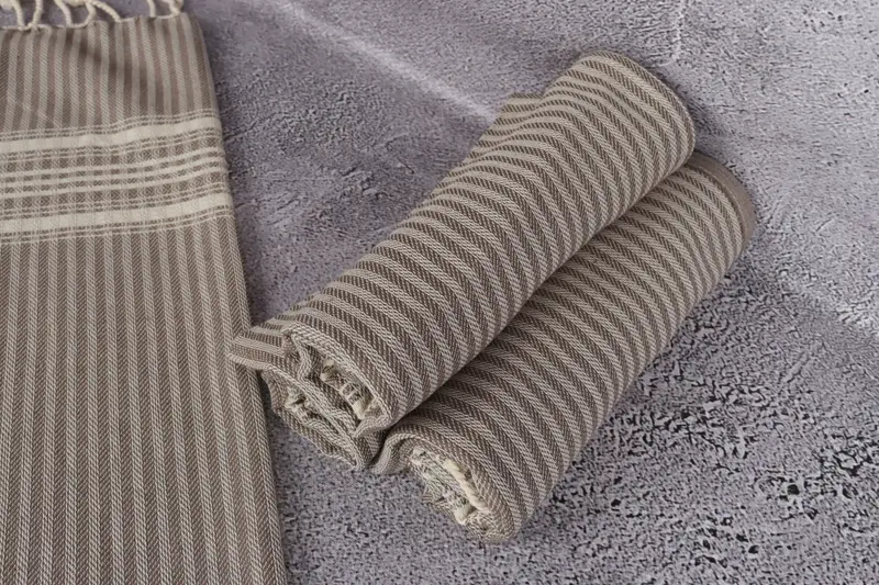 Small Bath Towels, Handmade Gift, Guest Towel, Bathroom Towels, Monogram Towels, 40x18 Cotton Striped Towel, Monogram Kitchen Towel, Memorial Gift - 8