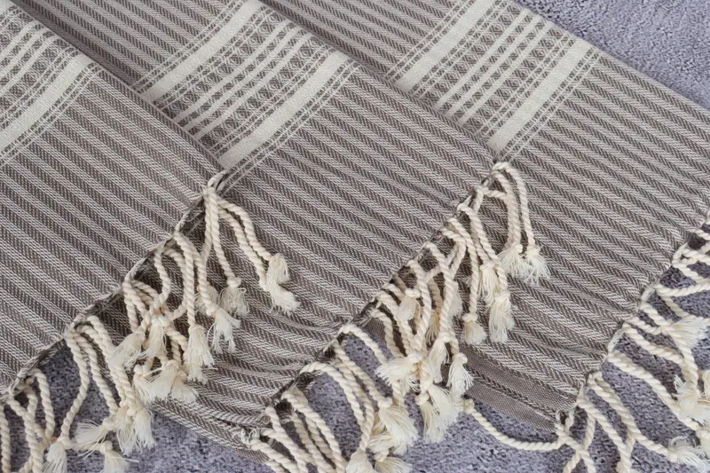 Small Bath Towels, Handmade Gift, Guest Towel, Bathroom Towels, Monogram Towels, 40x18 Cotton Striped Towel, Monogram Kitchen Towel, Memorial Gift - 5