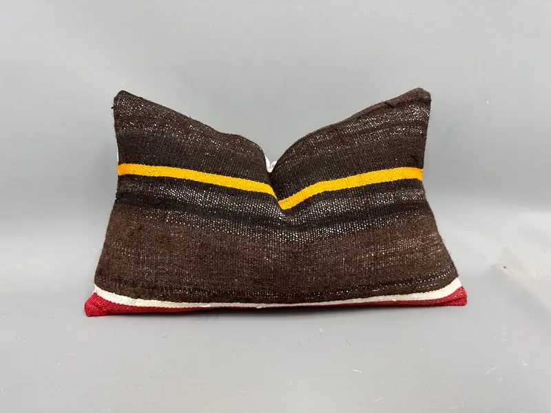 12x20 Brown Pillow Sham, Cushion Case, Throw Kilim Pillow, Boho Throw Pillow, Boho Pillow Sham Cover, Interior Designer Pillow - 1
