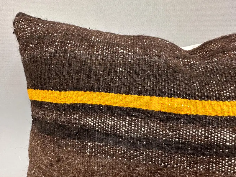 12x20 Brown Pillow Sham, Cushion Case, Throw Kilim Pillow, Boho Throw Pillow, Boho Pillow Sham Cover, Interior Designer Pillow - 5