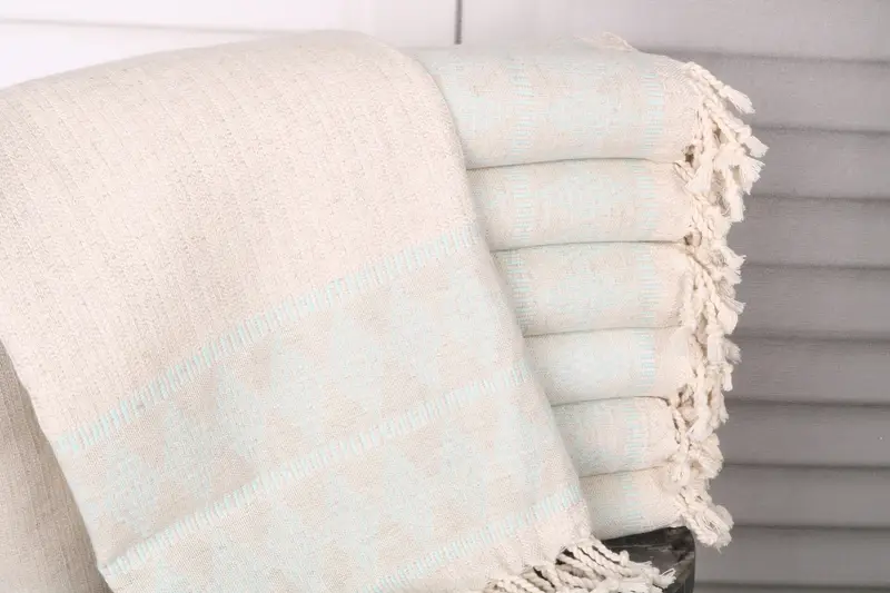 Bachelorette Party Bridesmaids 36x71 Inches Mint Linen Bath Towel