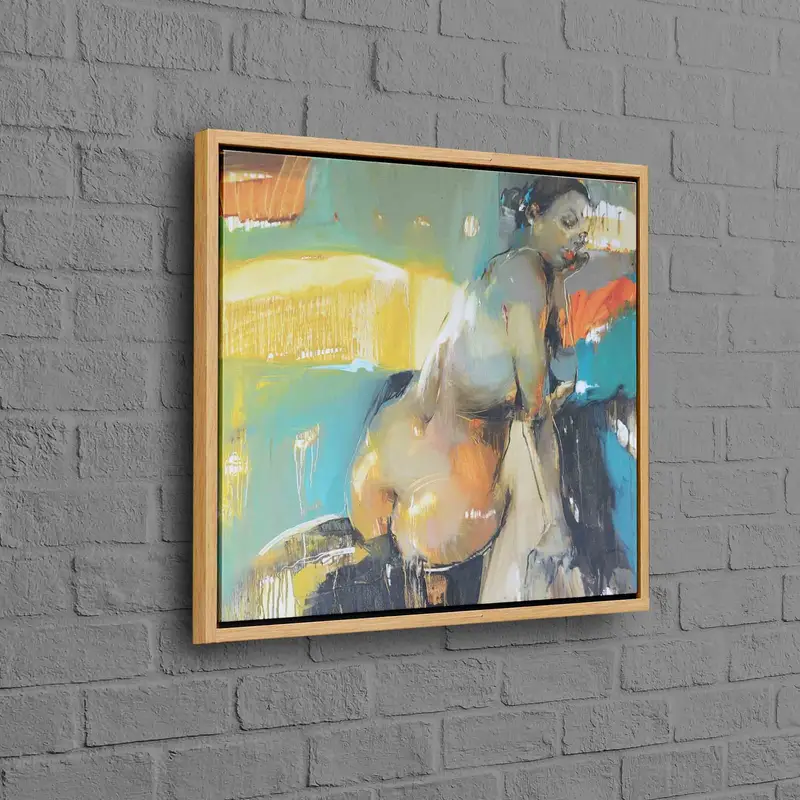 エレガントなエロティックな女性キャンバスプリント - 官能的なアート装飾