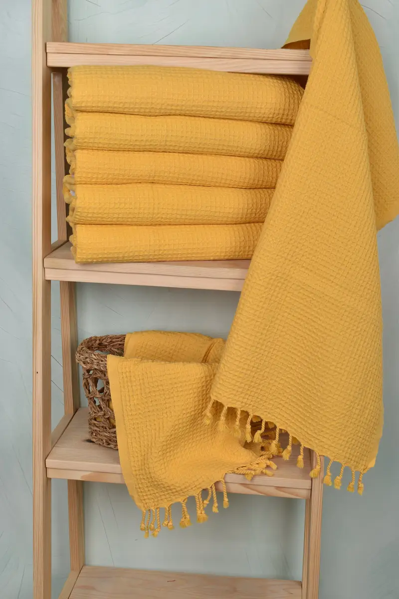 Personalized Kitchen Towel, Guest Towel, 40x20 Cotton Waffle Towel, Decorative Towel, Wedding Gift, Bathroom Towels, Valentines Day Gift Idea - 3