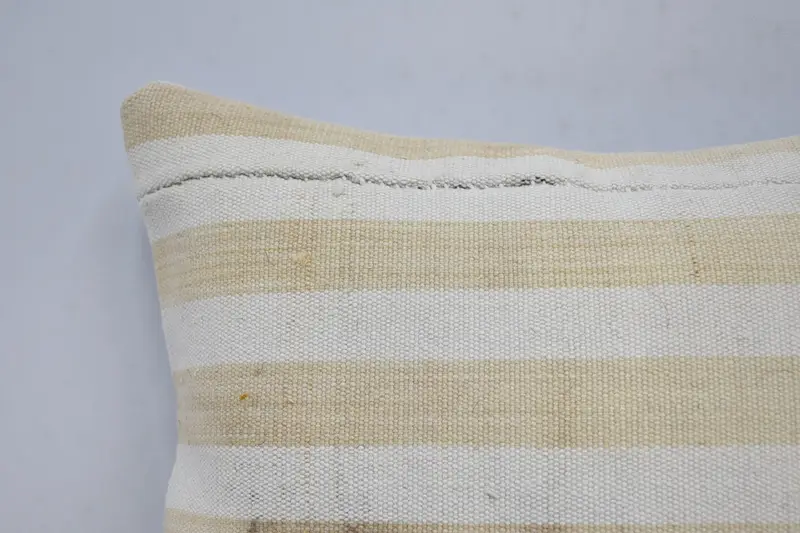 14x14 Beige Pillow, Ethnical Kilim Rug Pillow, Pet Pillow Case, Pillow Cover, Outdoor Pillow Sham, Interior Designer Pillow, Boho Pillow - 2
