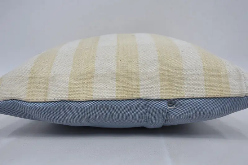 14x14 Beige Pillow, Ethnical Kilim Rug Pillow, Pet Pillow Case, Pillow Cover, Outdoor Pillow Sham, Interior Designer Pillow, Boho Pillow - 5